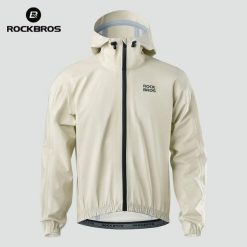Kurtka wodoodporna i wiatroszczelna ROCKBROS. Brązowe kurtki męskie ROCKBROS, m, bez wzorów, z materiału, bez kaptura. Za 347.76 zł.
