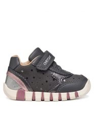 Geox Sneakersy B Iupidoo Girl B5658B 0DHBC C0710 Szary ciemny. Szare buty sportowe dziewczęce Geox, bez wzorów, ze skóry, bez zapięcia. Za 249.99 zł.