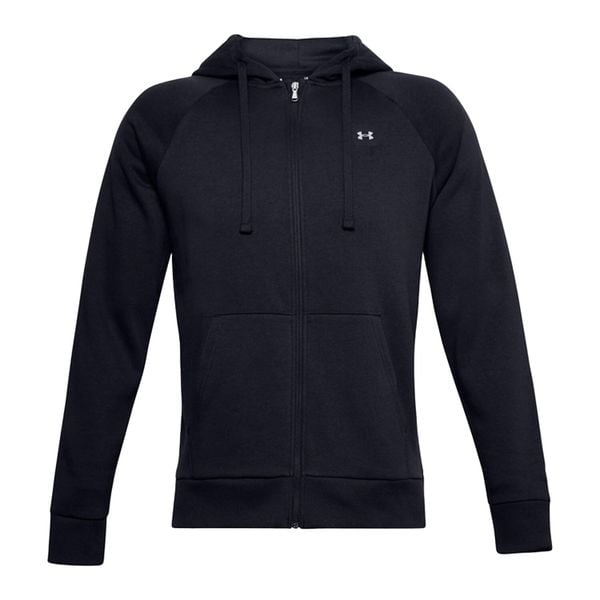 Męska Bluza Z Kapturem Rival Fleece Full Zip. Czarne bluzy męskie Under Armour, m, bez wzorów, z kapturem. Za 326.99 zł.