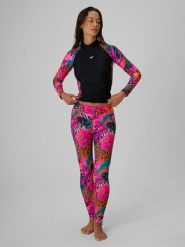 4F Legginsy do pływania i sportów wodnych z filtrem UPF50+ damskie - multikolor XXL. Brązowe legginsy damskie 4f, s, bez wzorów, z materiału. Za 129.99 zł.