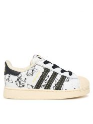 Adidas Sneakersy Pokemon Superstar II Elastic Lace KJ5614 Biały. Białe buty sportowe dziewczęce Adidas, bez wzorów, ze skóry, bez zapięcia. Za 299.99 zł.