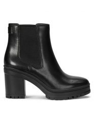 LAUREN RALPH LAUREN Botki 802937825001 Czarny. Czarne botki damskie Lauren Ralph Lauren, ze skóry, bez obcasa, na słupku, bez zapięcia. Za 569.99 zł.