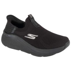 Buty do biegania damskie, Slip-Ins Max Cushioning Elite 2.0. Czarne obuwie sportowe damskie Skechers, bez wzorów, sportowe, bez zapięcia. Za 459.99 zł.
