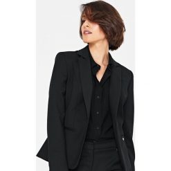 Simple - Żakiet. Czarne żakiety damskie Simple, z elastanu, eleganckie. Za 649.90 zł.