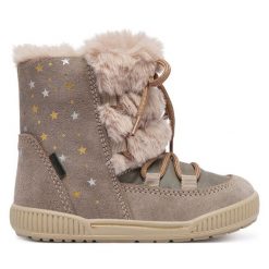Śniegowce Primigi. Brązowe śniegowce dziewczęce Primigi, z gore-texu, bez zapięcia. Za 309.99 zł.