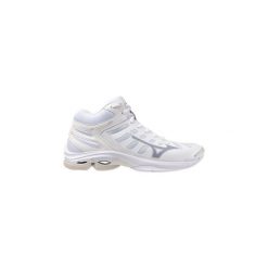 Buty do siatkówki Mizuno Wave Voltage 2 Mid Białe/Aleutian/Różowe. Białe obuwie sportowe damskie Mizuno, bez wzorów, z materiału, na fitness i siłownię, mizuno wave. Za 522.90 zł.