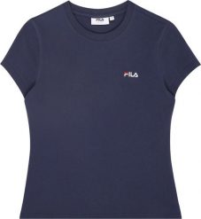 Fila Koszulka damska Fila Trivero granatowa FAW1205 50004 M. T-shirty damskie Fila, m, bez wzorów, bez kołnierzyka. Za 113.27 zł.