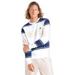 Bluza z bawełna na co dzień na siłownię. Białe bluzy męskie LEONE 1947 APPAREL, bez wzorów, z bawełny, bez kaptura. W wyprzedaży za 157.88 zł.