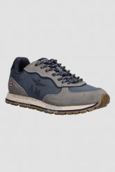 AERONAUTICA MILITARE Szaro-niebieskie sneakersy męskie ze skórą zamszową, Rozmiar 44. Niebieskie buty sportowe męskie Aeronautica Militare, ze skóry, bez zapięcia. W wyprzedaży za 458.99 zł.