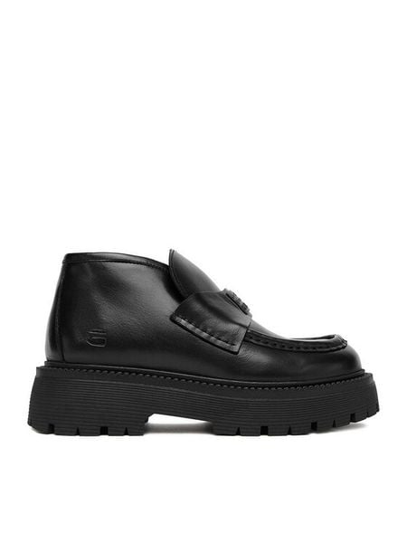 G-Star Raw Botki CEO-DEFNE-70863 Czarny. Czarne botki damskie G-Star Raw, ze skóry, retro, bez obcasa, na płaskiej podeszwie, bez zapięcia. Za 319.99 zł.