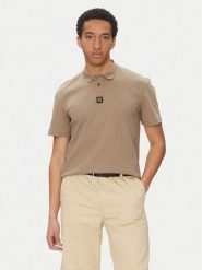 HUGO Polo Deabono_D 50517638 Brązowy Regular Fit. Brązowe koszulki polo męskie Hugo, l, bez wzorów, z bawełny, bez ramiączek. Za 479.99 zł.