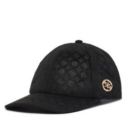 Czapka z daszkiem Guess. Czarne czapki i kapelusze damskie Guess, z aplikacjami. Za 194.99 zł.