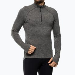 Bluza do biegania męska Inov-8 Train Elite Mid Half Zip. Szare bluzy męskie Inov-8, m, bez wzorów, bez kaptura, do biegania. Za 289.99 zł.