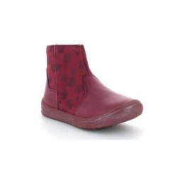 Botki dziewczęce KICKERS BRISKA. Czerwone botki dziewczęce Kickers, bez wzorów, bez zapięcia. Za 159.99 zł.