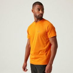 Koszulka męska REGATTA Virda IV. Brązowe koszulki sportowe męskie Regatta, m, bez wzorów, bez kołnierzyka, bez ramiączek. W wyprzedaży za 79.55 zł.