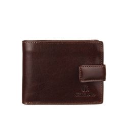 ELVIO Portfel męski skórzany brązowy Canaletto RFID. Brązowe portfele męskie bez wzorów, ze skóry. Za 219.00 zł.