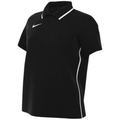 Koszulka damska Nike Dri-Fit Park 26 Polo. Czarne koszulki sportowe damskie Nike, bez wzorów, z poliesteru, bez kołnierzyka, bez ramiączek, do piłki nożnej, dri-fit (nike). Za 89.99 zł.