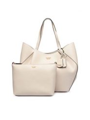 Guess Torebka Amorette HWBG78 98240 Kremowy. Białe torebki do ręki damskie Guess, z aplikacjami, ze skóry, bez dodatków. Za 642.99 zł.
