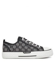 KARL LAGERFELD Trampki KL50425 Czarny. Czarne trampki męskie KARL LAGERFELD, bez wzorów, z materiału, bez zapięcia. Za 429.99 zł.