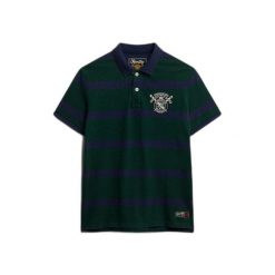 Koszulka polo w paski Superdry Crest. Białe koszulki polo męskie Superdry., xl, bez wzorów, z materiału, eleganckie, bez ramiączek. Za 272.40 zł.