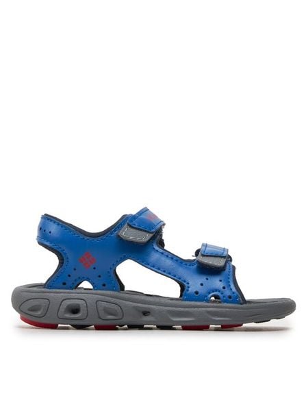 Columbia Sandały Childrens Techsun Vent BC4566 Niebieski. Niebieskie sandały chłopięce Columbia, ze skóry, bez zapięcia. Za 199.99 zł.
