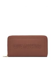 LOVE MOSCHINO Portfel Signature Love JC5500PP1PLE0200 Brązowy. Brązowe portfele damskie Love Moschino, bez wzorów, ze skóry. Za 459.99 zł.