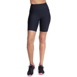 Rajstopy damskie Skechers GO FLEX RIB High Waisted 8 Inch Bike Short. Czarne legginsy damskie Skechers, l, bez wzorów, z nylonu, na fitness i siłownię. Za 179.99 zł.