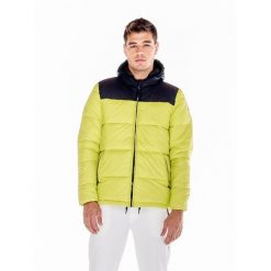 Kurtka ciepły z kaptur na outdoor na co dzień. Zielone kurtki męskie LEONE 1947 APPAREL, bez wzorów, sportowe, bez kaptura. W wyprzedaży za 410.48 zł.