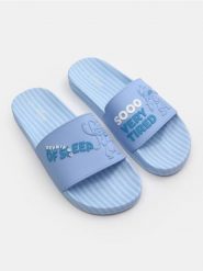 Klapki Stich - błękitny. Niebieskie klapki damskie Sinsay, bez wzorów, bez obcasa. Za 35.99 zł.