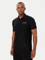 EA7 Emporio Armani Polo 7M002256 AF26529 UC001 Czarny Regular Fit. Czarne koszulki polo męskie EA7 Emporio Armani, m, bez wzorów, z syntetyku, bez ramiączek. Za 529.99 zł.