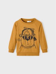 NAME IT Bluza 13218863 Żółty Regular Fit. Żółte bluzy dla chłopców Name it, bez wzorów, z syntetyku, bez ramiączek, bez kaptura. Za 49.99 zł.