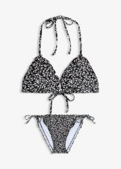 Bikini z trójkątnymi miseczkami z marszczeniem (2 części). Białe bikini damskie bonprix, bez wzorów. Za 37.99 zł.