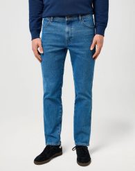 MESKIE SPODNIE WRANGLER RIVER GRANITE BOULDER 112373153. Spodnie materiałowe męskie Wrangler, l, bez wzorów, z jeansu. Za 219.99 zł.