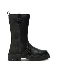 Liu Jo Botki Taylor 805 4F4703 EX263 Czarny. Czarne botki damskie Liu Jo, ze skóry, bez obcasa, na płaskiej podeszwie, bez zapięcia. Za 659.99 zł.