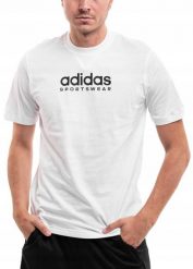 Koszulka męska adidas All SZN Graphic Tee. Białe koszulki sportowe męskie Adidas, m, bez wzorów, z bawełny, bez kołnierzyka, bez ramiączek, na fitness i siłownię. Za 123.85 zł.