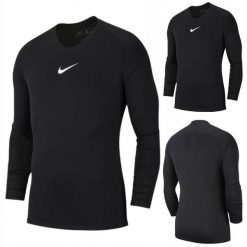 Koszulka termoaktywna do piłki nożnej męska Nike Dry Park sportowa. Czarne koszulki sportowe męskie Nike, m, bez wzorów, z syntetyku, bez kołnierzyka, bez ramiączek, do piłki nożnej. Za 96.03 zł.