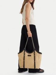 Nine West Torebka EO-Chic-LDA8854 Beżowy. Brązowe torebki do ręki damskie Nine West, bez wzorów, z materiału, bez dodatków. Za 319.99 zł.