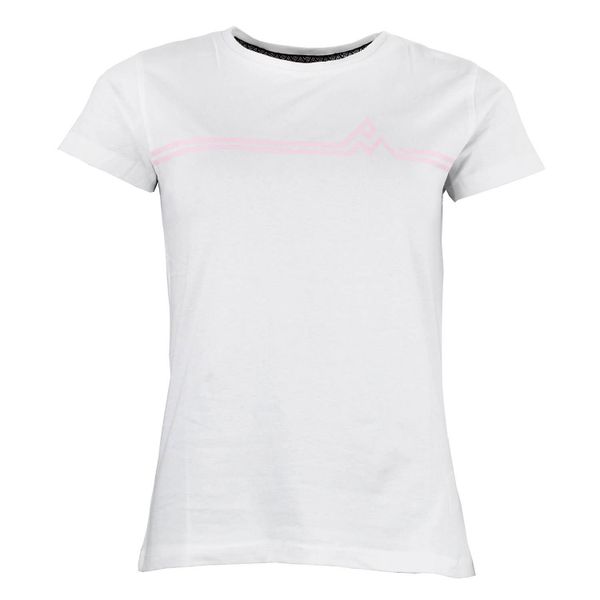Koszulka damska Peak Mountain Aurelie. Białe t-shirty damskie Peak Mountain, s, bez wzorów, z bawełny, klasyczne, bez kołnierzyka. Za 83.00 zł.