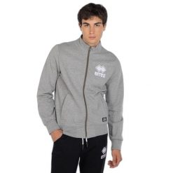 Bluza dresowa zapinana na zamek błyskawiczny Errea Essential 26. Szare bluzy męskie ERREA, na zimę, m, bez wzorów, z bawełny, bez kaptura. Za 156.00 zł.
