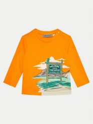 Original Marines Bluzka DEA0688NM Pomarańczowy Regular Fit. Brązowe t-shirty dla chłopców Original Marines, bez wzorów, z bawełny, bez ramiączek. Za 39.99 zł.