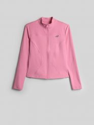 4F Bluza slim bez kaptura damska - różowa XL. Czerwone bluzy damskie 4f, xl, bez wzorów, bez kaptura. Za 189.99 zł.