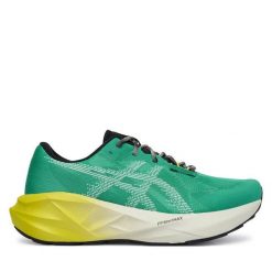 Buty do biegania Asics. Zielone buty sportowe męskie Asics, bez zapięcia, do biegania. Za 679.99 zł.