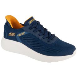 Buty sportowe Sneakersy męskie, Slip-Ins: BOBS Squad Chaos - Solid Step,slip-ins. Niebieskie buty sportowe męskie Skechers, bez zapięcia, trekkingowe. Za 319.99 zł.