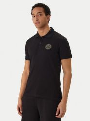 Versace Jeans Couture Polo 80GAGT19 CJ01T Czarny Regular Fit. Czarne koszulki polo męskie Versace Jeans Couture, m, bez wzorów, z bawełny, bez ramiączek. Za 569.99 zł.