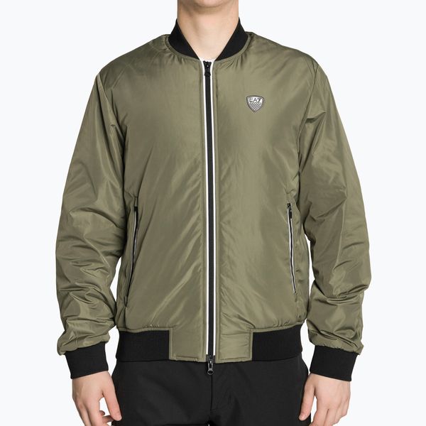 Kurtka męska EA7 Emporio Armani Train Premium Shield. Zielone kurtki męskie EA7 Emporio Armani, l, bez wzorów, z materiału, eleganckie, bez kaptura. Za 479.99 zł.