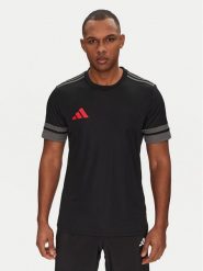 Adidas Koszulka techniczna Squadra 25 Jersey JN4450 Czarny Slim Fit. Czarne koszulki sportowe męskie Adidas, m, bez wzorów, z jersey, bez kołnierzyka, bez ramiączek, do piłki nożnej. Za 89.99 zł.