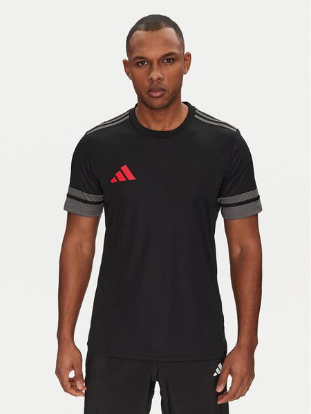 Adidas Koszulka techniczna Squadra 25 Jersey JN4450 Czarny Slim Fit. Czarne koszulki sportowe męskie Adidas, m, bez wzorów, z jersey, bez kołnierzyka, bez ramiączek, do piłki nożnej. Za 89.99 zł.