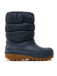 Crocs Śniegowce Crocs Classic Neo Puff Boot K 207684 Niebieski. Niebieskie buty zimowe chłopięce Crocs, bez wzorów, z tworzywa sztucznego, bez zapięcia. Za 229.99 zł.