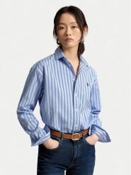 Polo Ralph Lauren Koszula 211910743514 Niebieski Regular Fit. Niebieskie bluzki damskie Polo Ralph Lauren, s, bez wzorów, z bawełny, bez kołnierzyka, bez ramiączek. Za 859.99 zł.