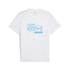 Koszulka OM. Białe koszulki sportowe męskie Puma, bez wzorów, bez kołnierzyka, bez ramiączek, do piłki nożnej. Za 185.50 zł.